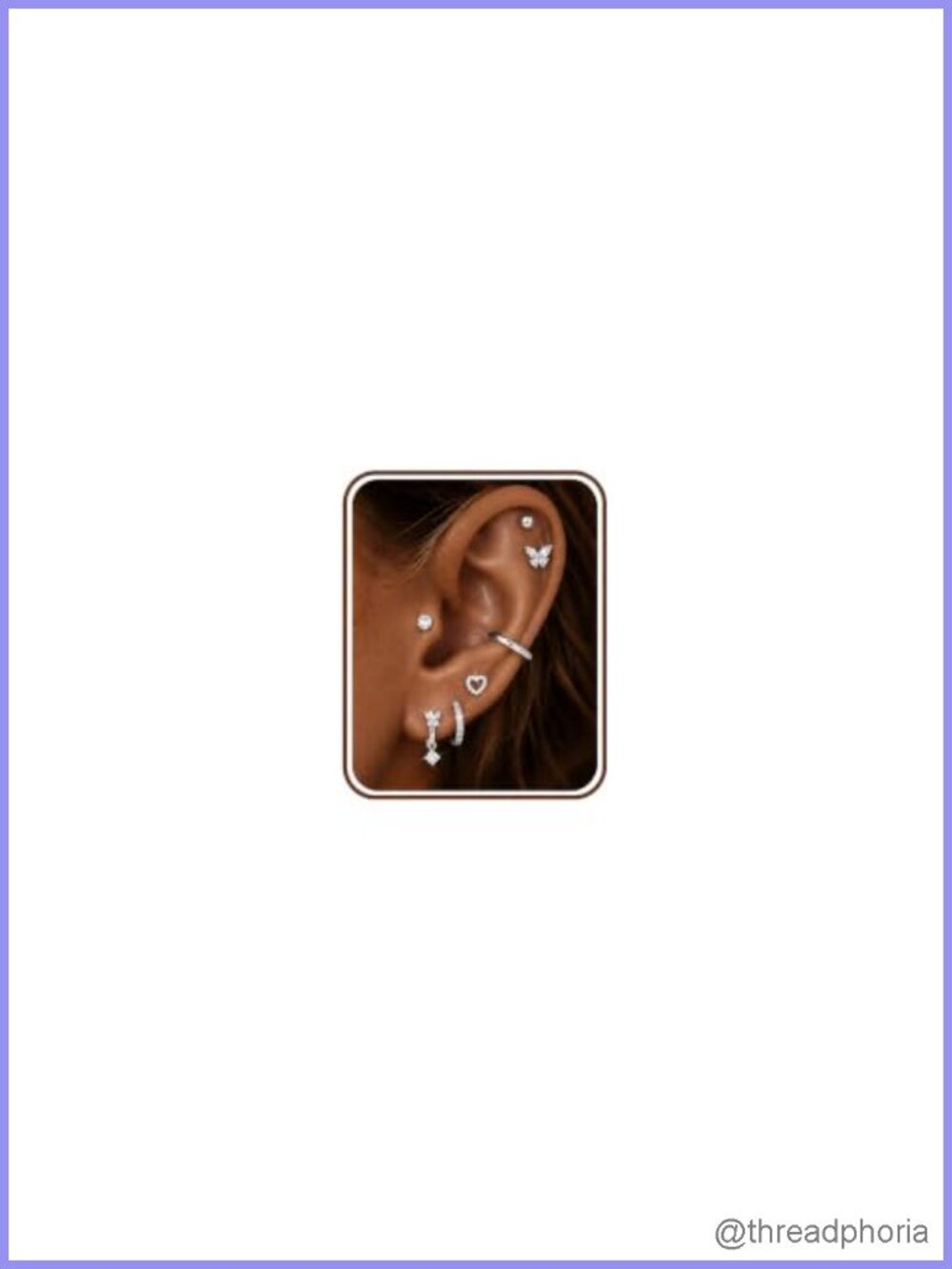 Hypoallergenic Surgical Steel Flat Back Stud Earrings Set for Women
